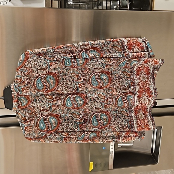 💕RACHEL ZOE💕 Violet Peasant Neck Tie Blouse in Parrot & Bright Red 6 - Picture 8 of 16